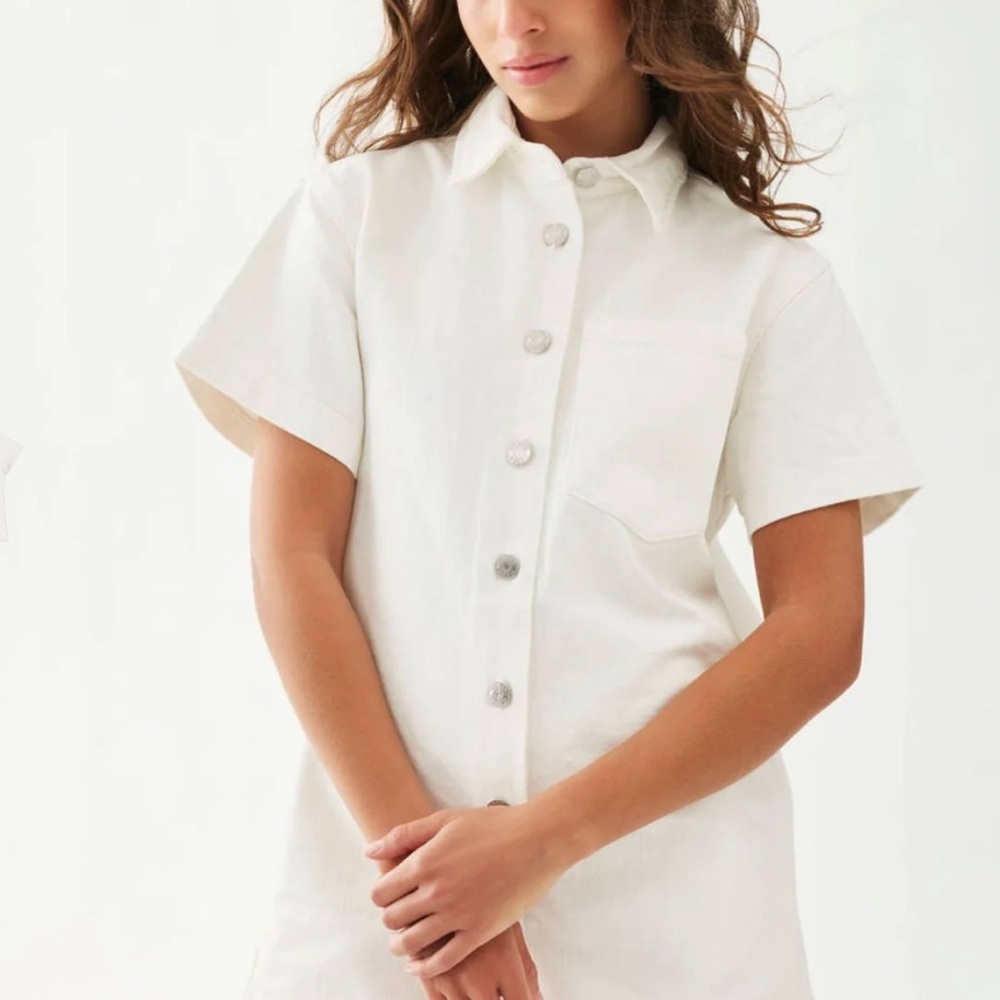 Parke Short Sleeve Denim Romper
